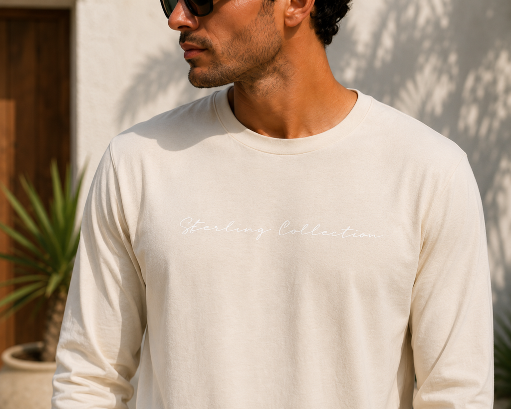 Sterling Collection Long Sleeve Tee - Vintage Cream