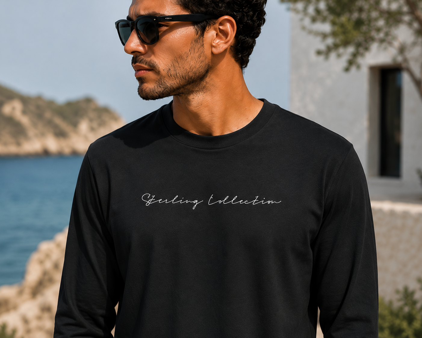 Sterling Collection Long Sleeve Tee - Black