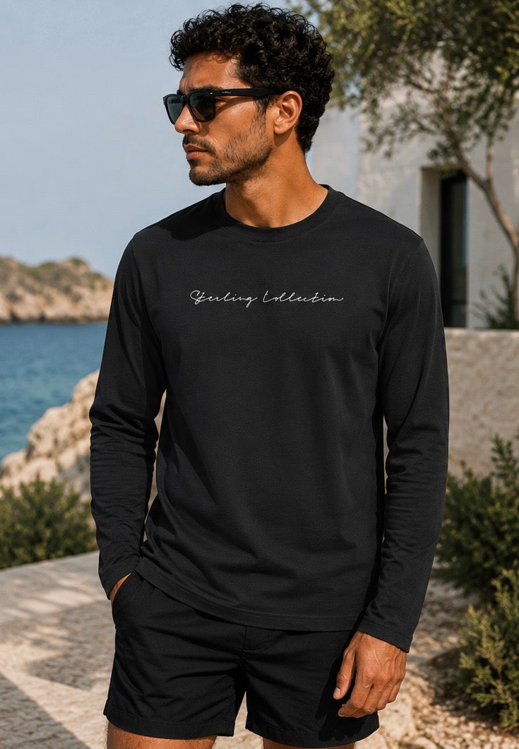 Sterling Collection Long Sleeve Tee - Black