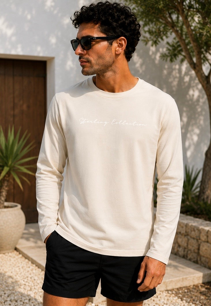 Sterling Collection Long Sleeve Tee - Vintage Cream